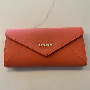 Orange Donna Karan Envelope Wallet